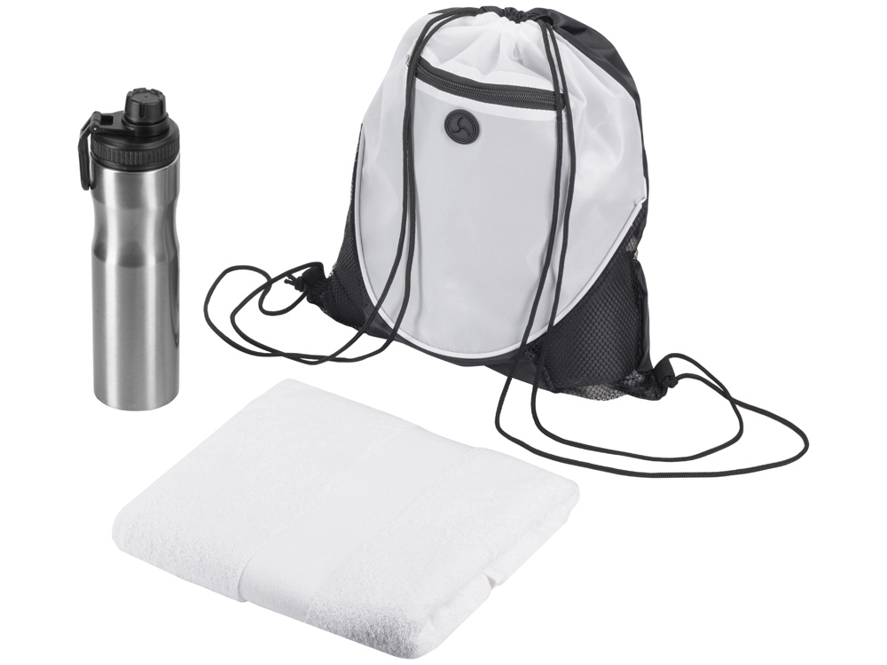 Спортивный набор со стальной бутылкой и полотенцем «Advanced»