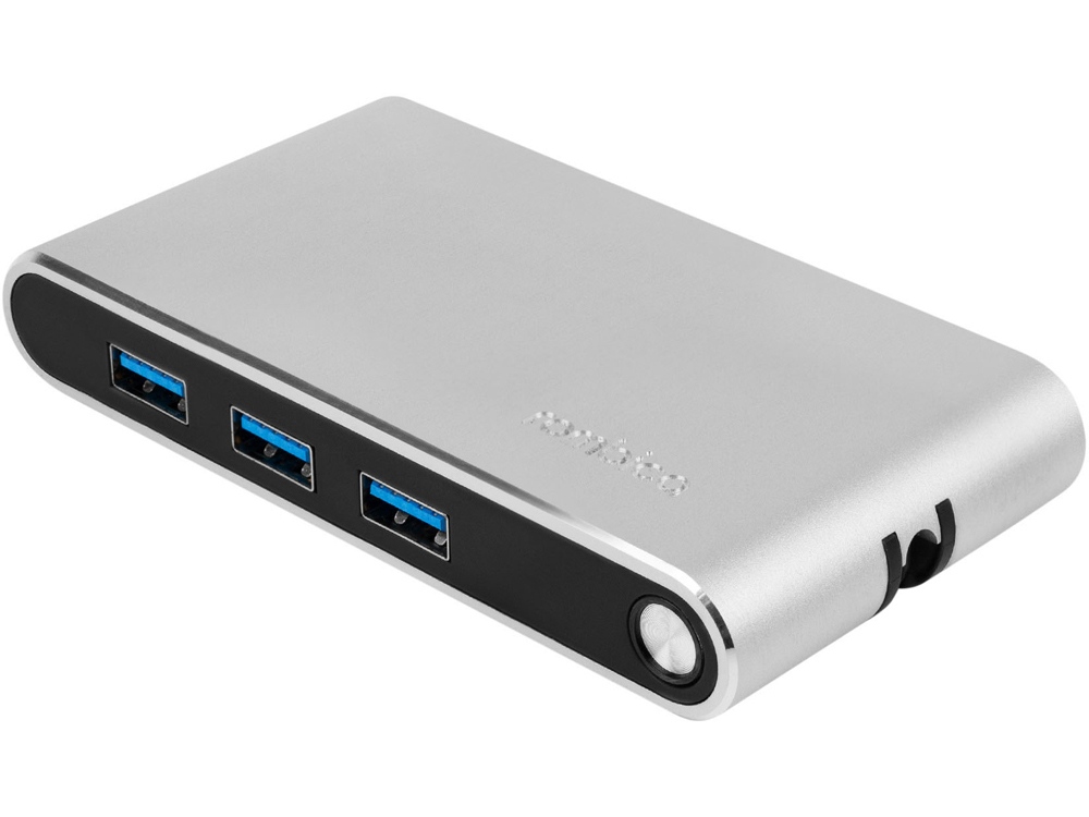 Хаб 8-в-1 Type-C «Hermes», USB 3.0 x 3, Type-C PD, HDMI, LAN, картридер