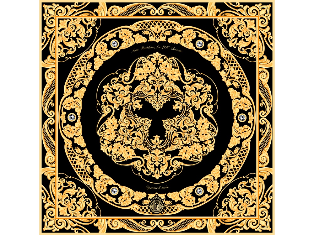 Платок «Златоустовская гравюра»