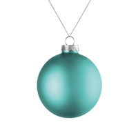 Елочный шар Finery Matt, 8 см, матовый бирюзовый