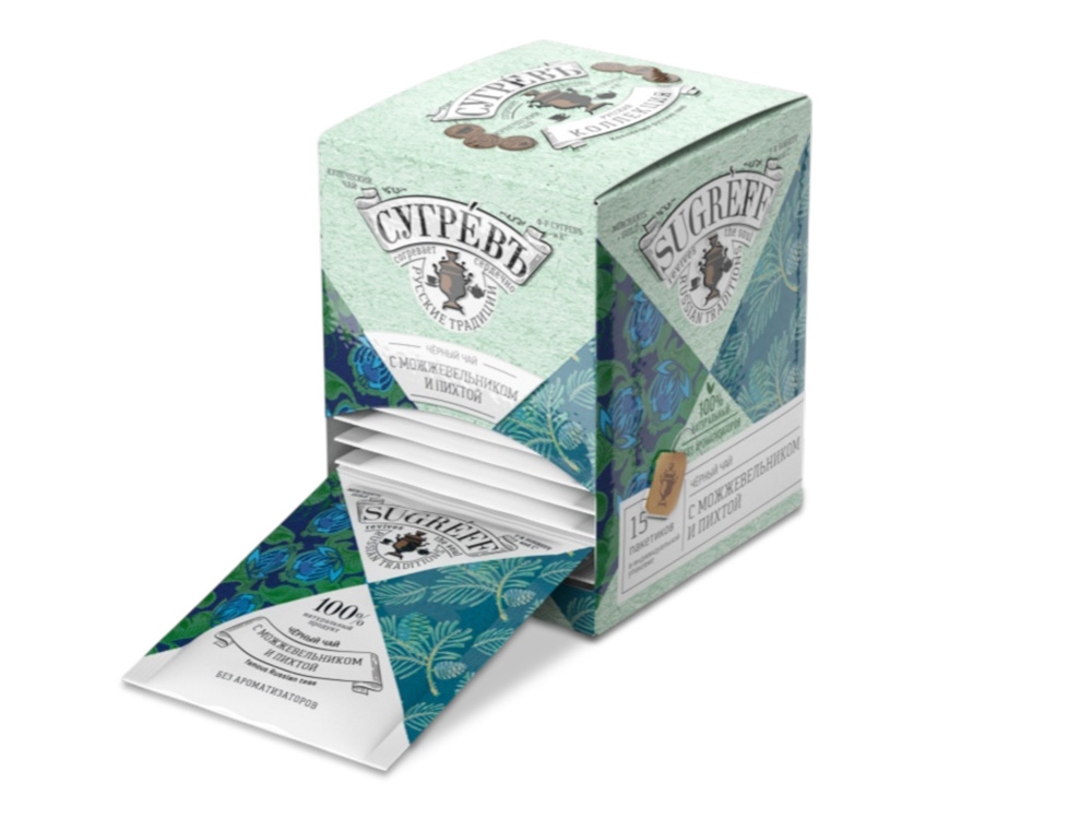 Чай черный «с пихтой и можжевельником» в индивидуальных саше