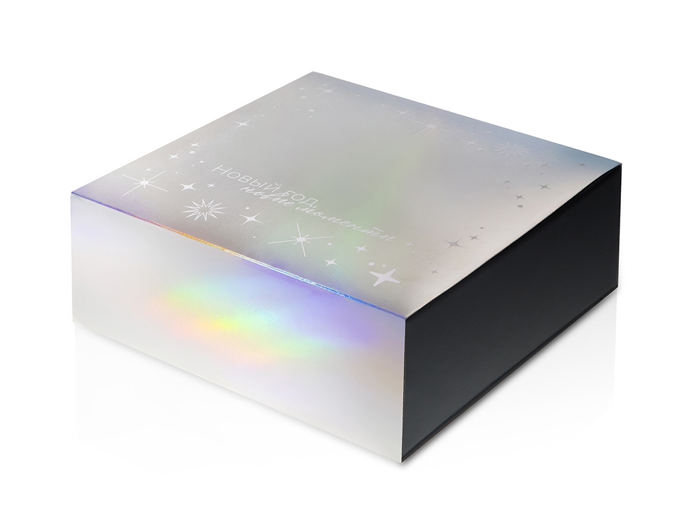 Подарочная коробка с голографическим шубером «Aurora», L